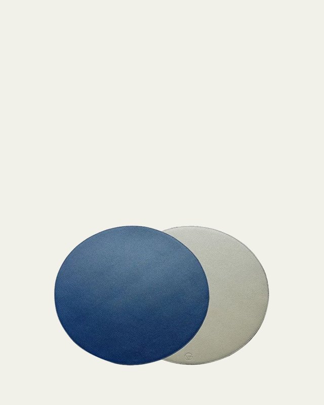 Faux Leather Round Reversible Placemat